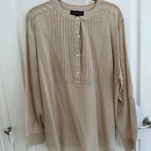 Lane Bryant Beige Linen Blend Tunic Size 14/16